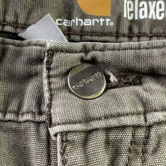 Carhartt Pants Mens 36x32 Brown Relaxed Fix Rugged Flex Distressed Workwear - Picture 7 of 15